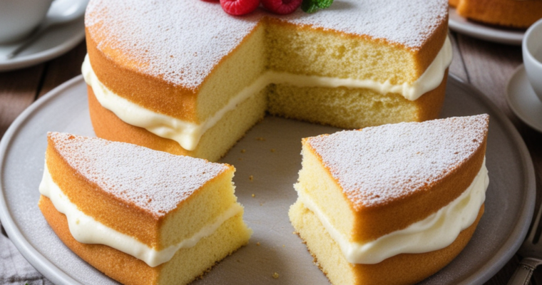 Fluffy Vanilla Sponge Cake – A Simple and Delicious Classic